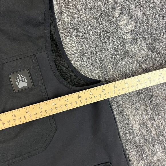 Duluth Alaskan Hardgear Cargo Fleece Vest Pockets Men's L Black Workwear - Picture 6 of 11